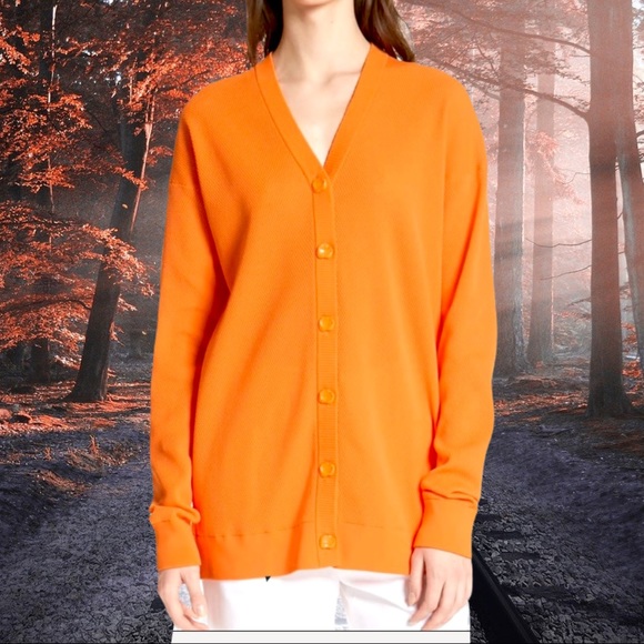 Tibi Tangerine Cardigan Sweater Nwt 